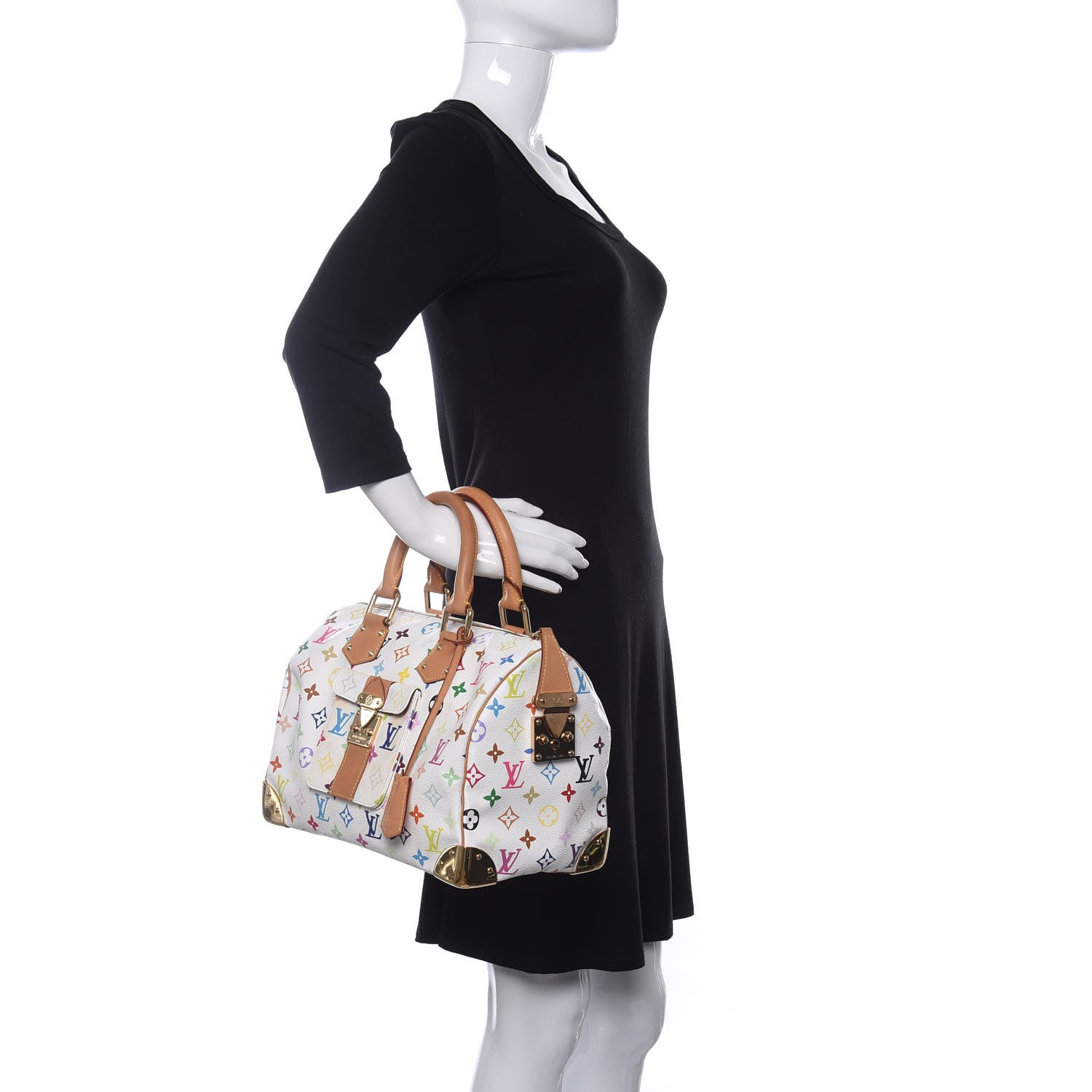 Louis Vuitton Monogram Multicolor Speedy 30 White 2 of 8
