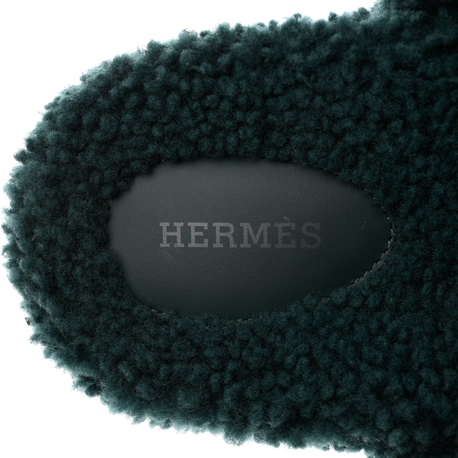 Hermes Woolskin Womens Chypre Sandals 40 Vert Anglais 7 of 9