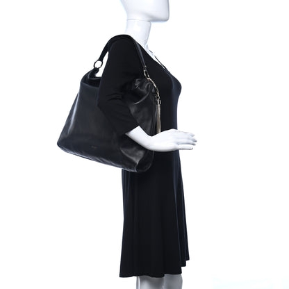 Jimmy Choo Smooth Calfskin Callie Hobo Bag Black 2 of 10
