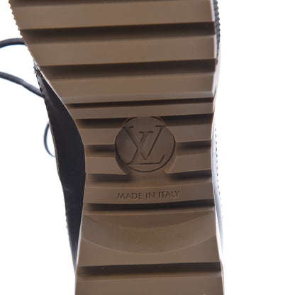 Louis Vuitton Suede Calfskin Monogram Laureate Platform Desert Boots 41 Taupe 6 of 13