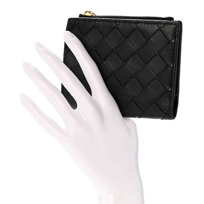 Bottega Veneta Nappa Intrecciato Medium Bi-Fold Zip Wallet Black 2 of 10