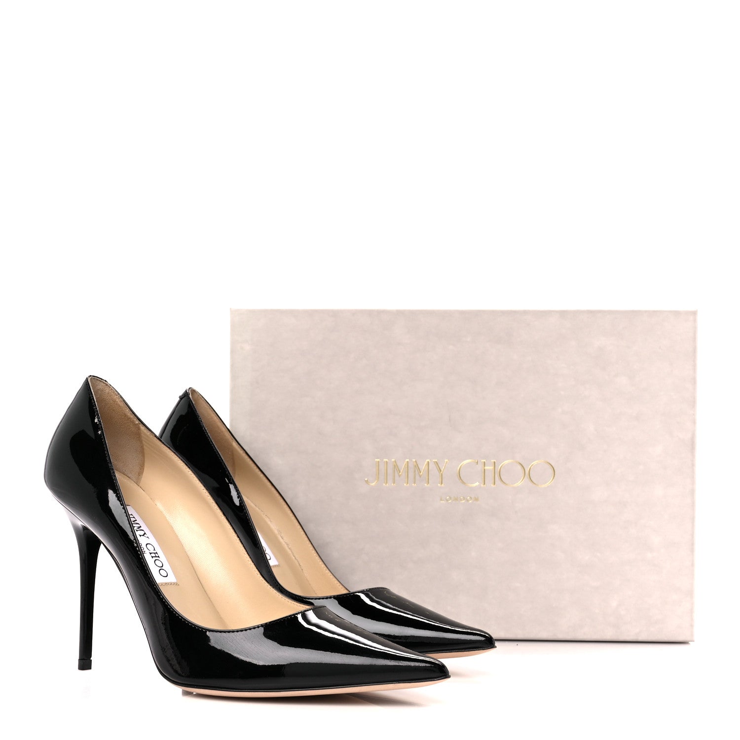 Jimmy Choo Patent Pointy Toe Abel Pumps 39 Black 8 of 8