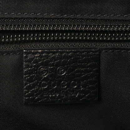 Gucci Nylon Monogram Double Buckle Flap Messenger Bag Black 6 of 9