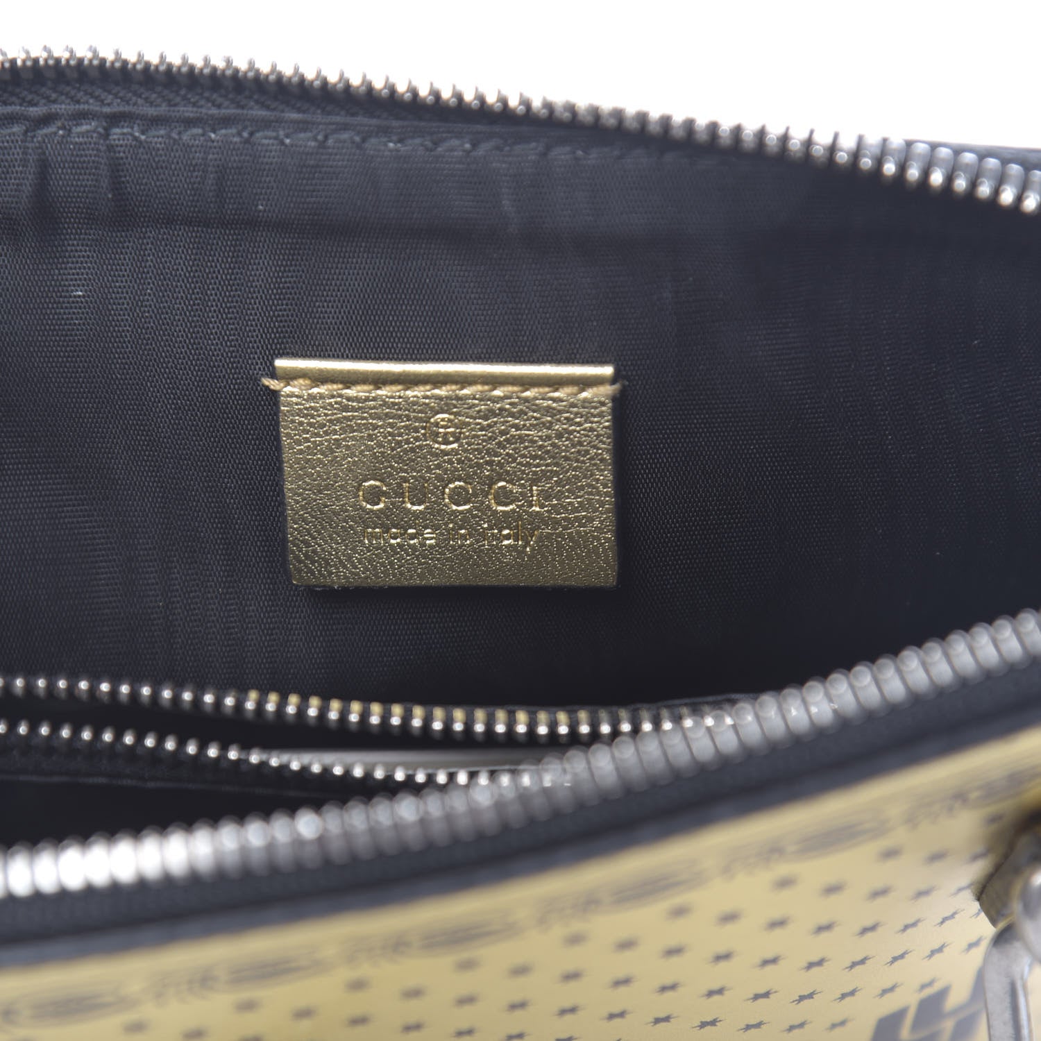 Gucci X SEGA Calfskin GUCCY Stars Mini Dome Shoulder Bag Gold 6 of 11