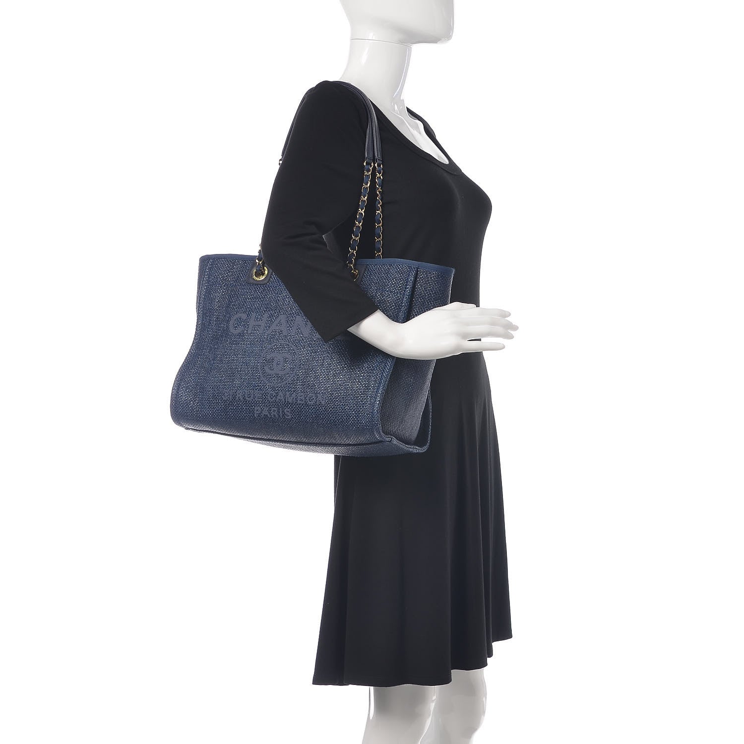 Chanel Woven Straw Raffia Small Deauville Tote 2 of 9