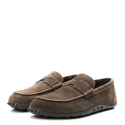 Hermes Suede Calfskin Mens Lazy Loafers 42 Ecorce 4 of 11