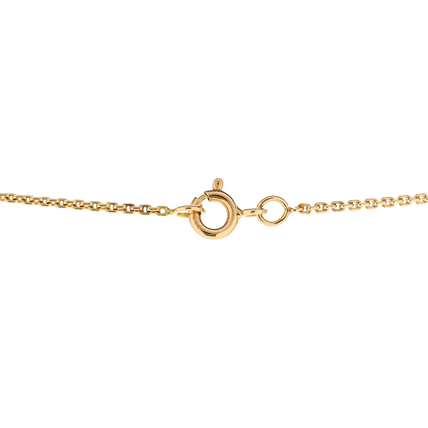 18K Yellow Gold Diamond Small LV Volt One Pendant Necklace