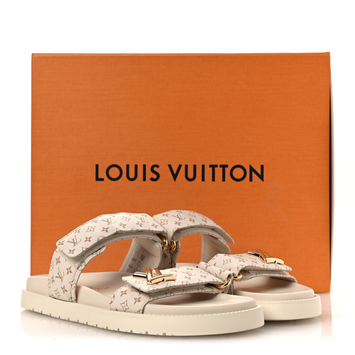 Louis Vuitton Monogram LV Sunset Comfort Flat Sandals 40 Dune