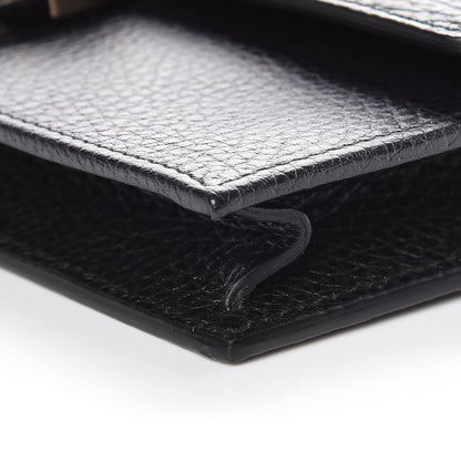Gucci Dollar Calfskin Interlocking G Chain Wallet Black 9 of 10