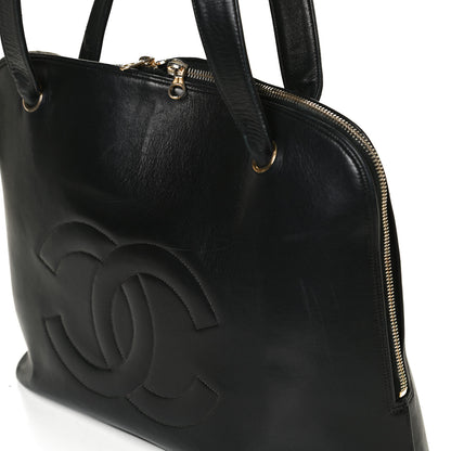 Chanel Lambskin CC Stitched Tote Black 29 of 36