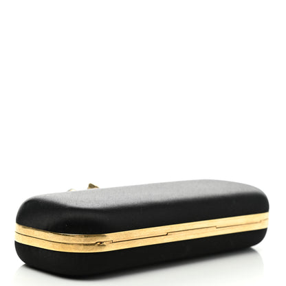 Alexander McQueen Satin Skull Knuckle Duster Box Clutch Black 3 of 7