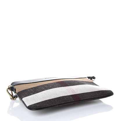 Burberry Mega Check Peyton Crossbody Clutch Bag Black 4 of 8