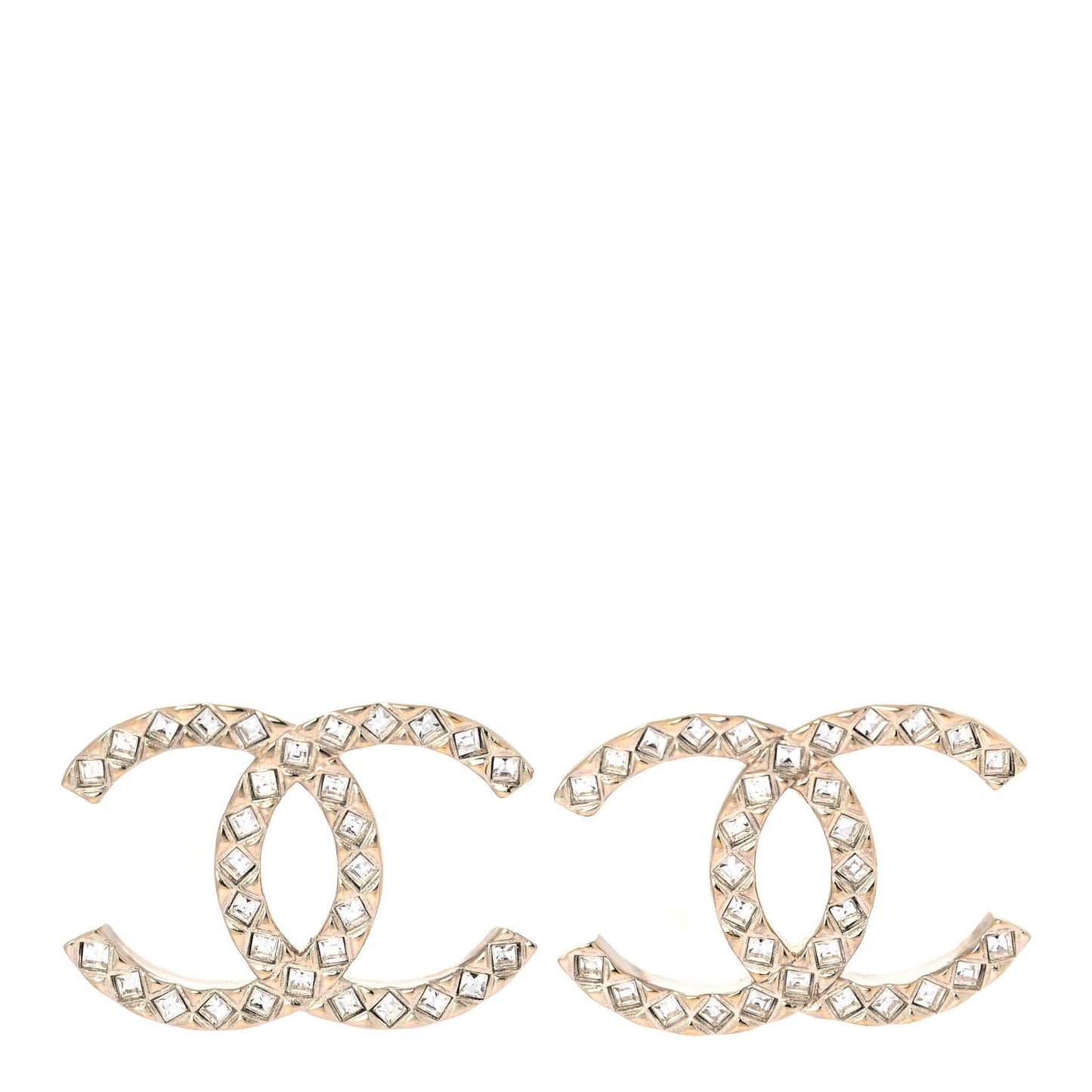 Baguette Crystal High Society CC Earrings Gold