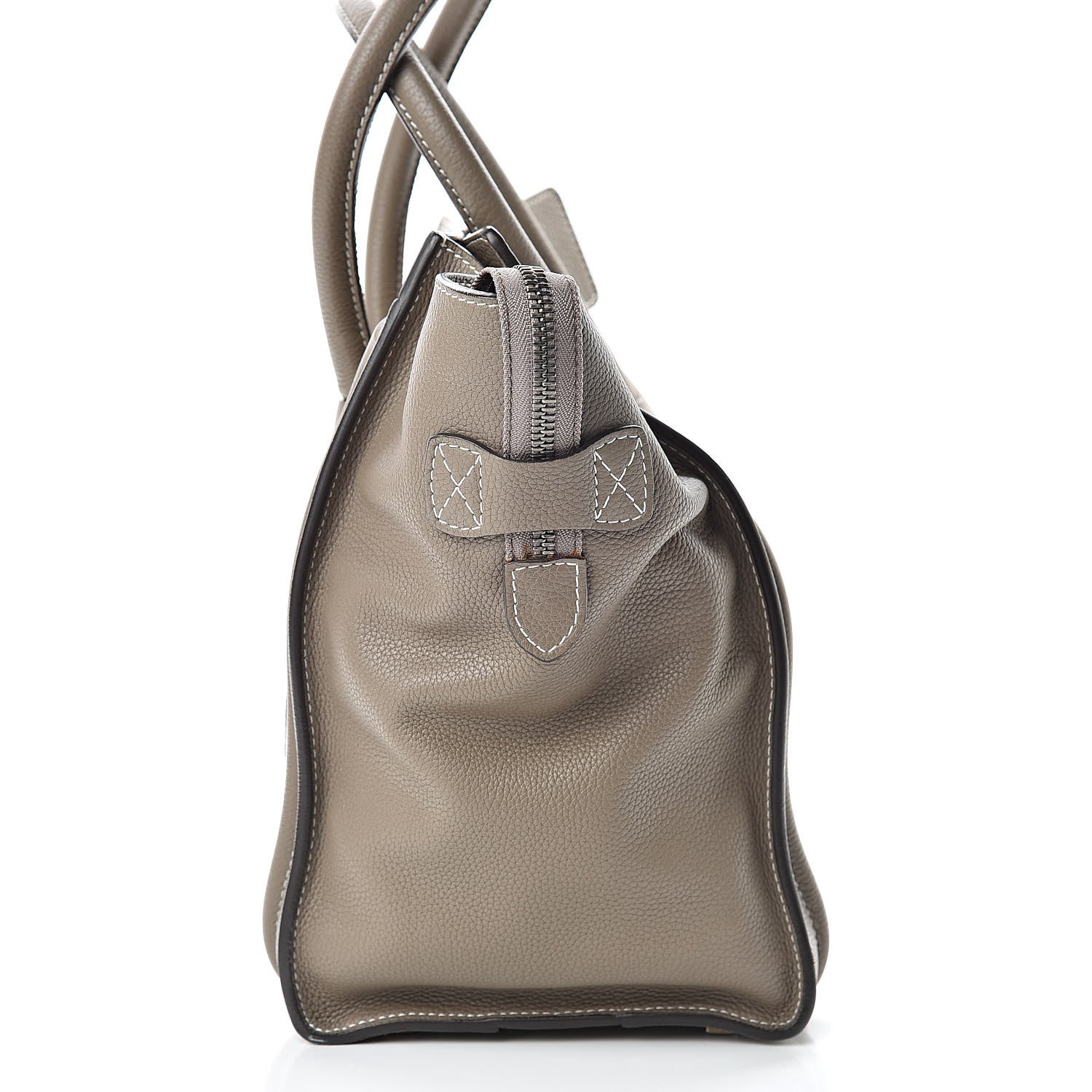 Celine Drummed Calfskin Mini Luggage Souris 12 of 13