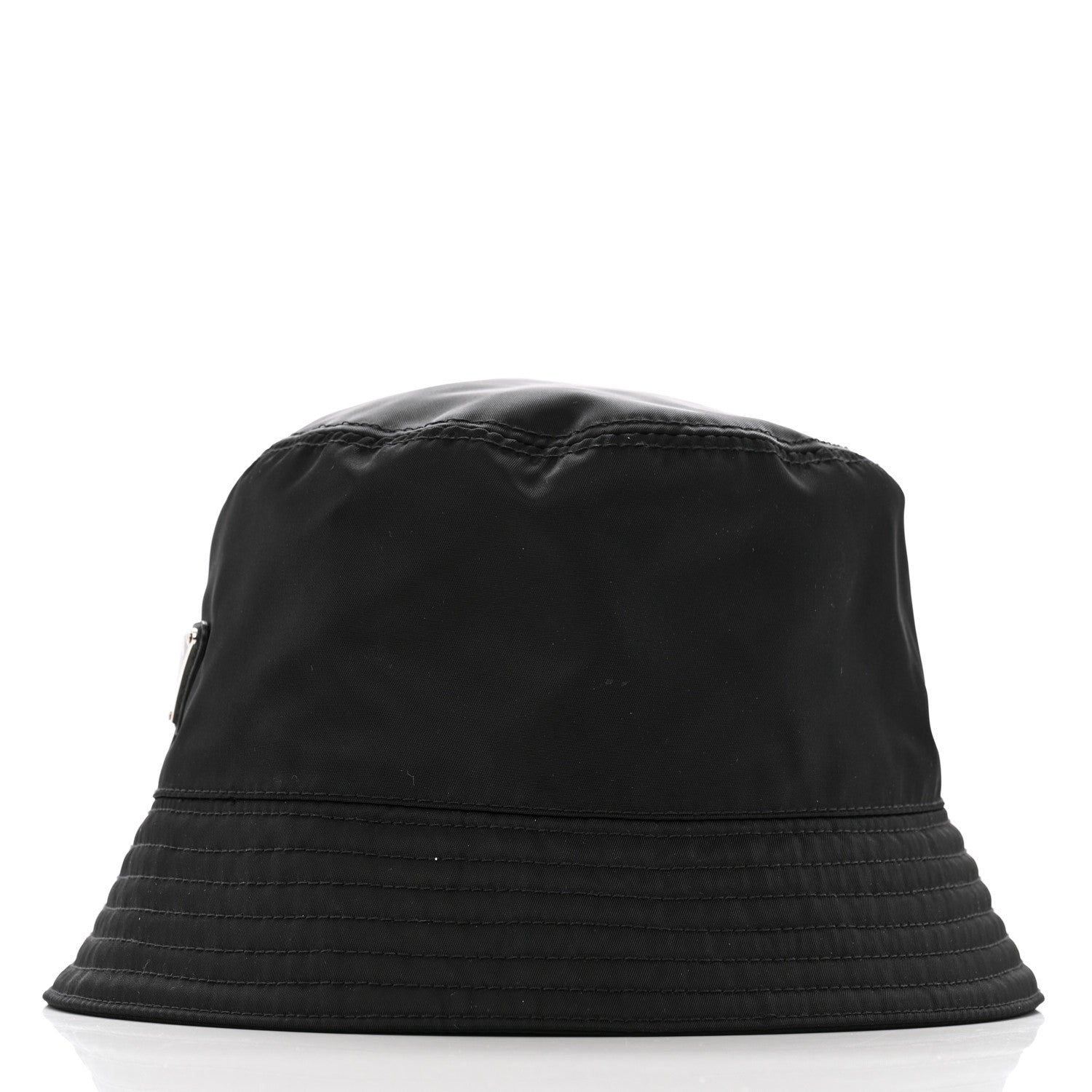 Prada Re-Nylon Metal Triangle Logo Womens Bucket Hat XL Black 4 of 10