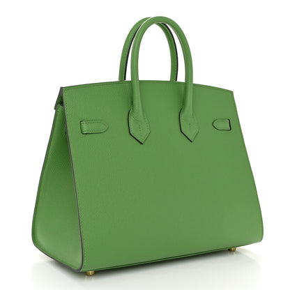 Hermes Epsom Birkin Sellier 25 Vert Yucca 2 of 12