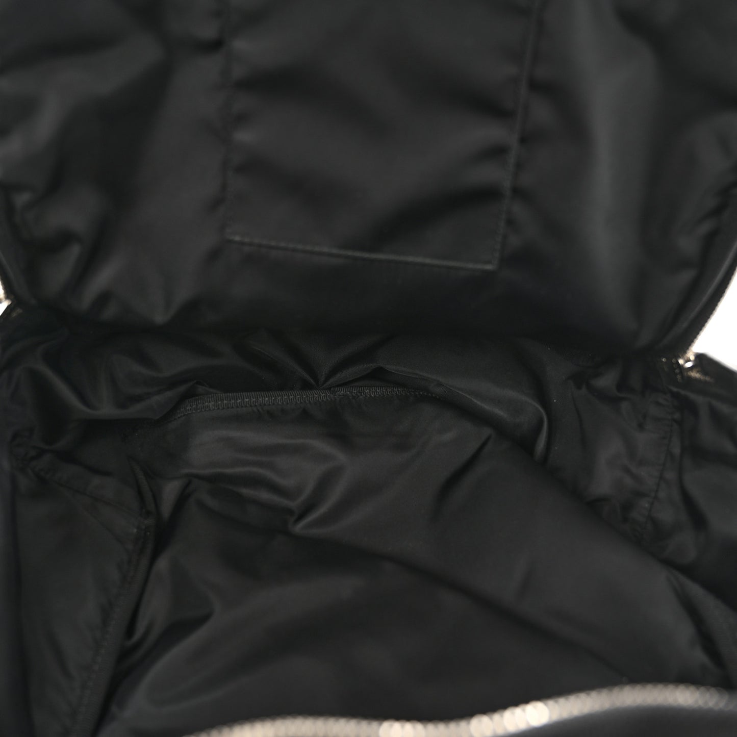 Techno Canvas Appia Calfskin Web Tote Backpack Black