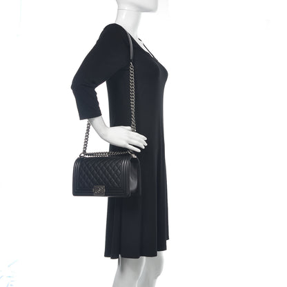 Chanel Caviar Quilted Medium Boy Flap Black 2 of 10