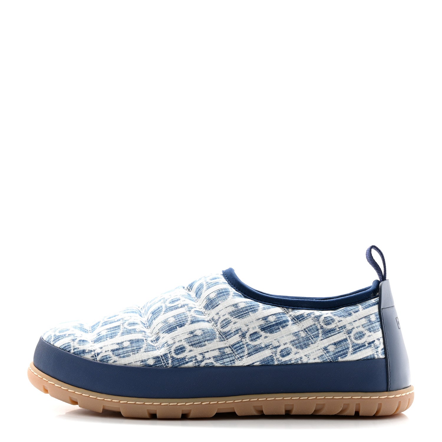 Christian Dior Nylon Oblique Mens Puffy Slippers 41 Blue White 1 of 13