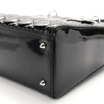 Christian Dior Patent Cannage Medium Lady Dior Black 9 of 9