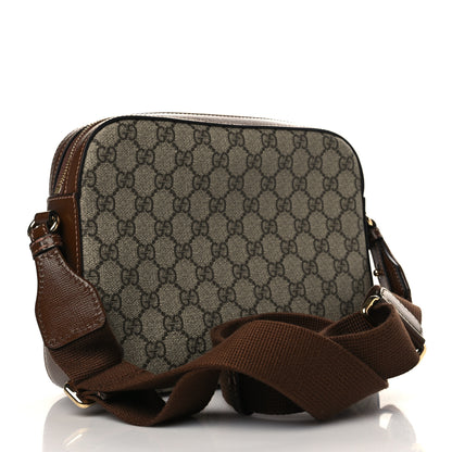 Gucci GG Supreme Monogram Azalea Calfskin Retro Interlocking G Messenger Shoulder Bag Beige Ebony Brown Sugar 3 of 8