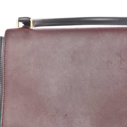 Celine Smooth Calfskin Suede Medium Tri-Color Trapeze Burgundy 18 of 18