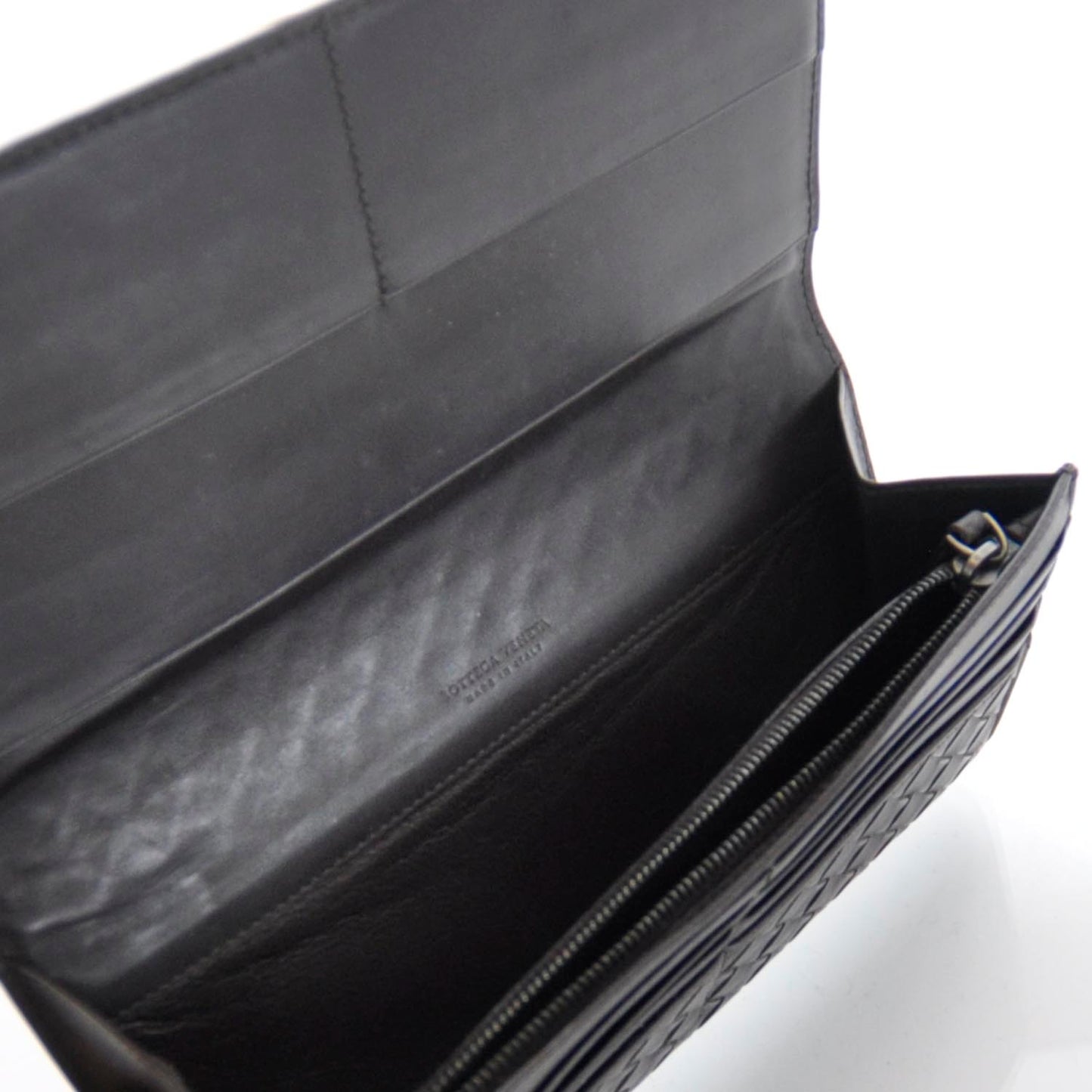 Nappa Intrecciato Wallet Ebano