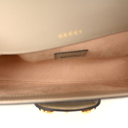 Gucci GG Supreme Monogram Small Horsebit 1955 Chain Shoulder Bag Beige Mystic White 5 of 10