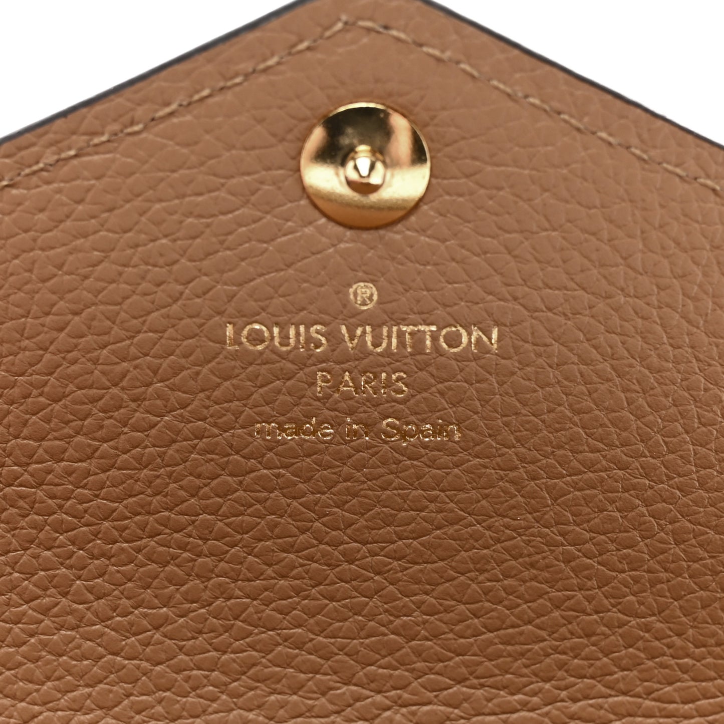 Calfskin Double V Wallet Sesame