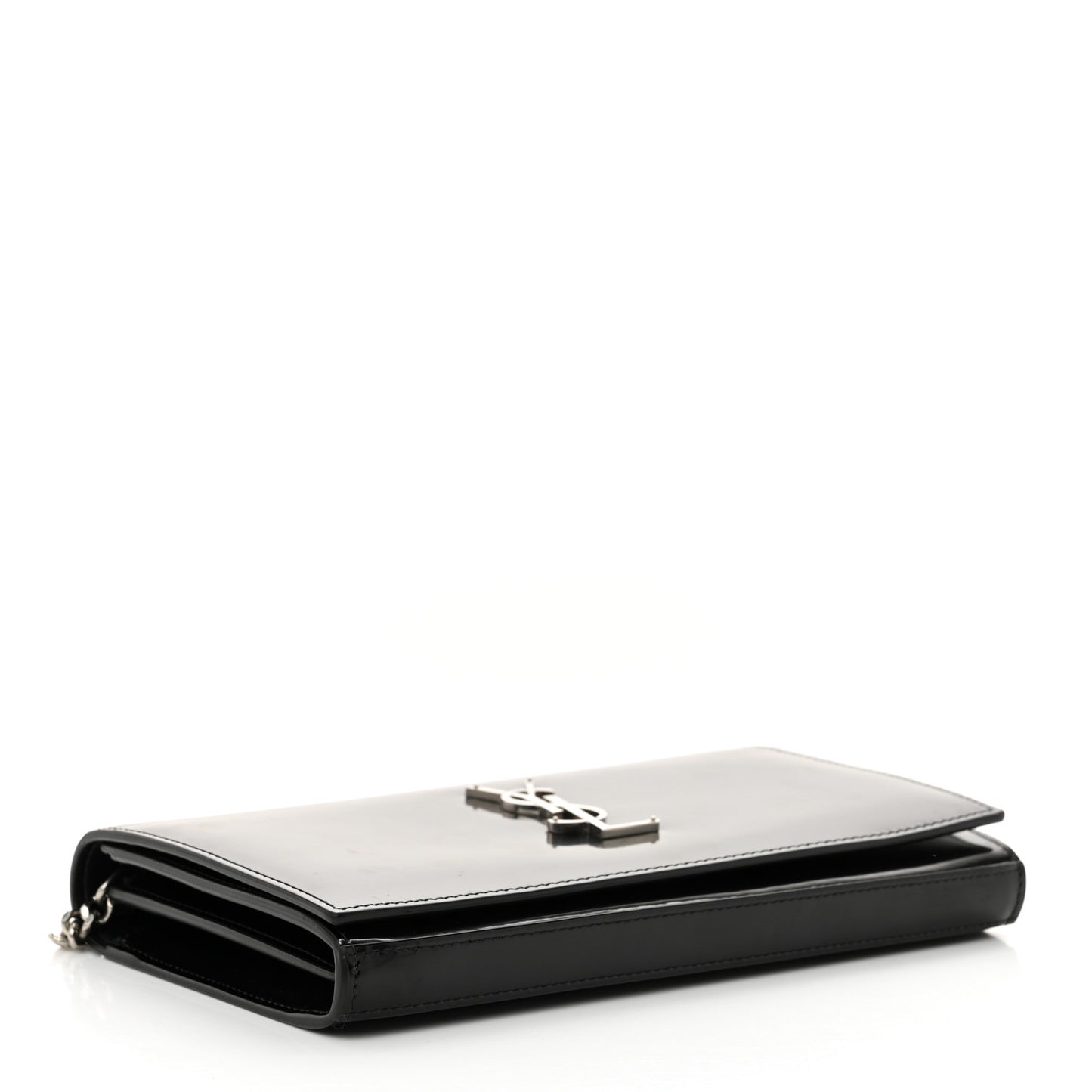 Glazed Calfskin Cassandre Wallet On Chain WOC Black