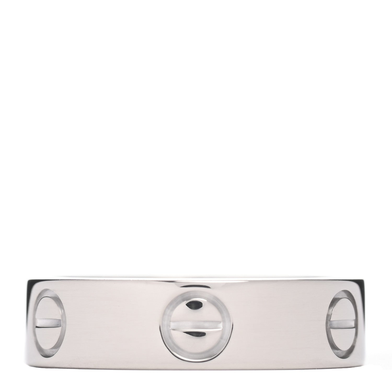 Cartier 18K White Gold 5.5mm LOVE Ring 56 7.5 3 of 4