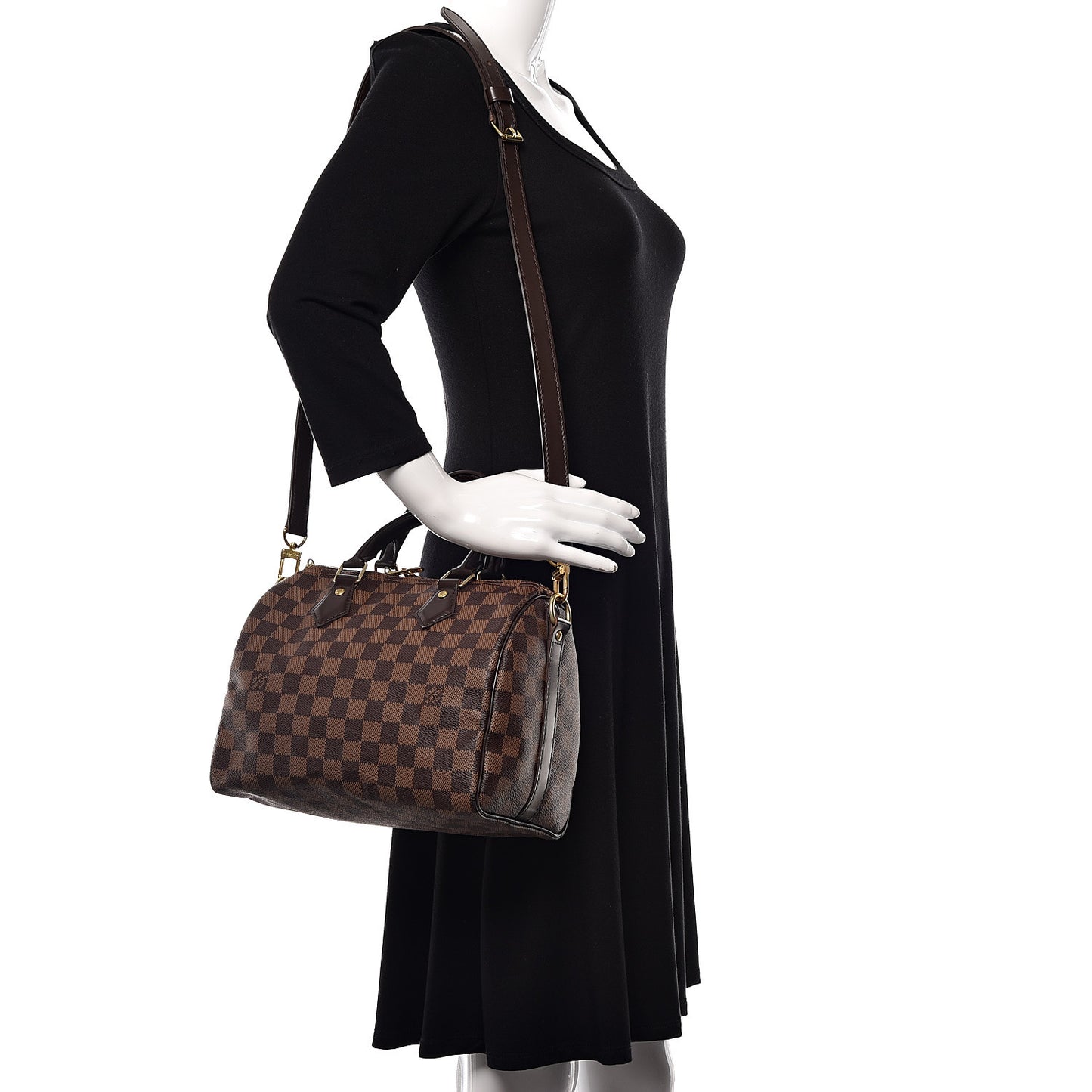 Damier Ebene Speedy Bandouliere 25
