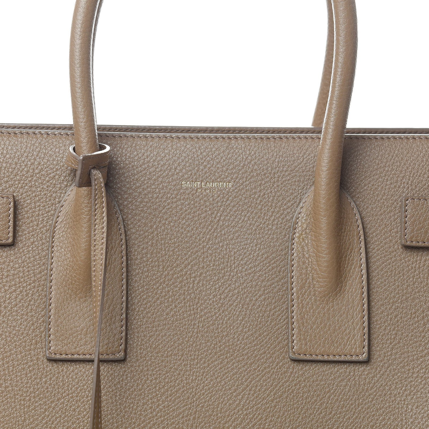 Grained Calfskin Large Sac De Jour Taupe