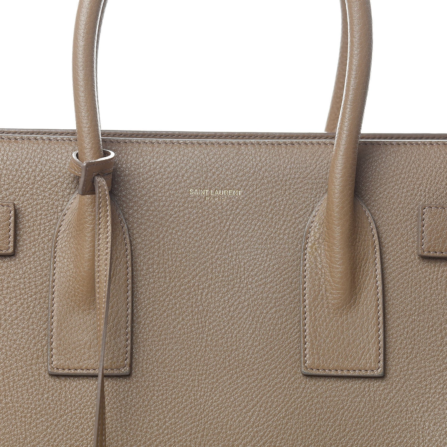Saint Laurent Grained Calfskin Large Sac De Jour Taupe 16 of 16