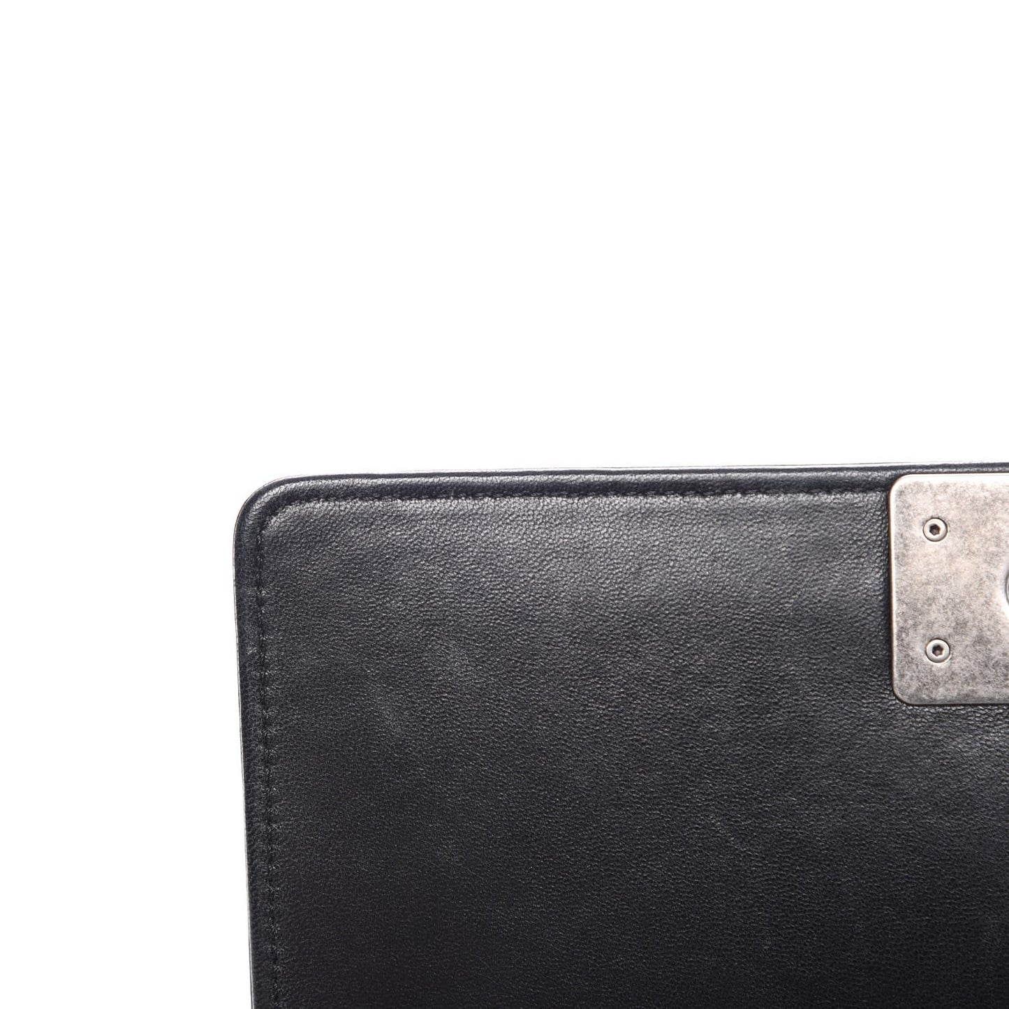 Lambskin Quilted Medium Boy Flap Black