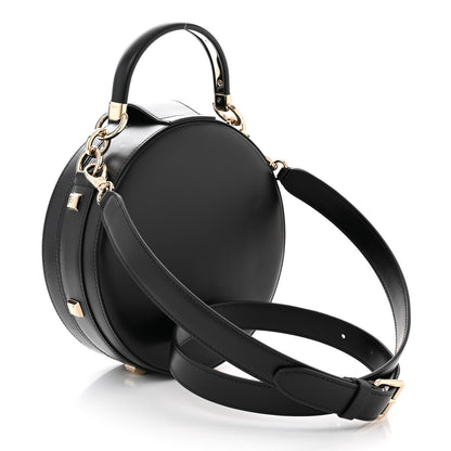 Salvatore Ferragamo Calfskin Round Studio Crossbody Black 3 of 9