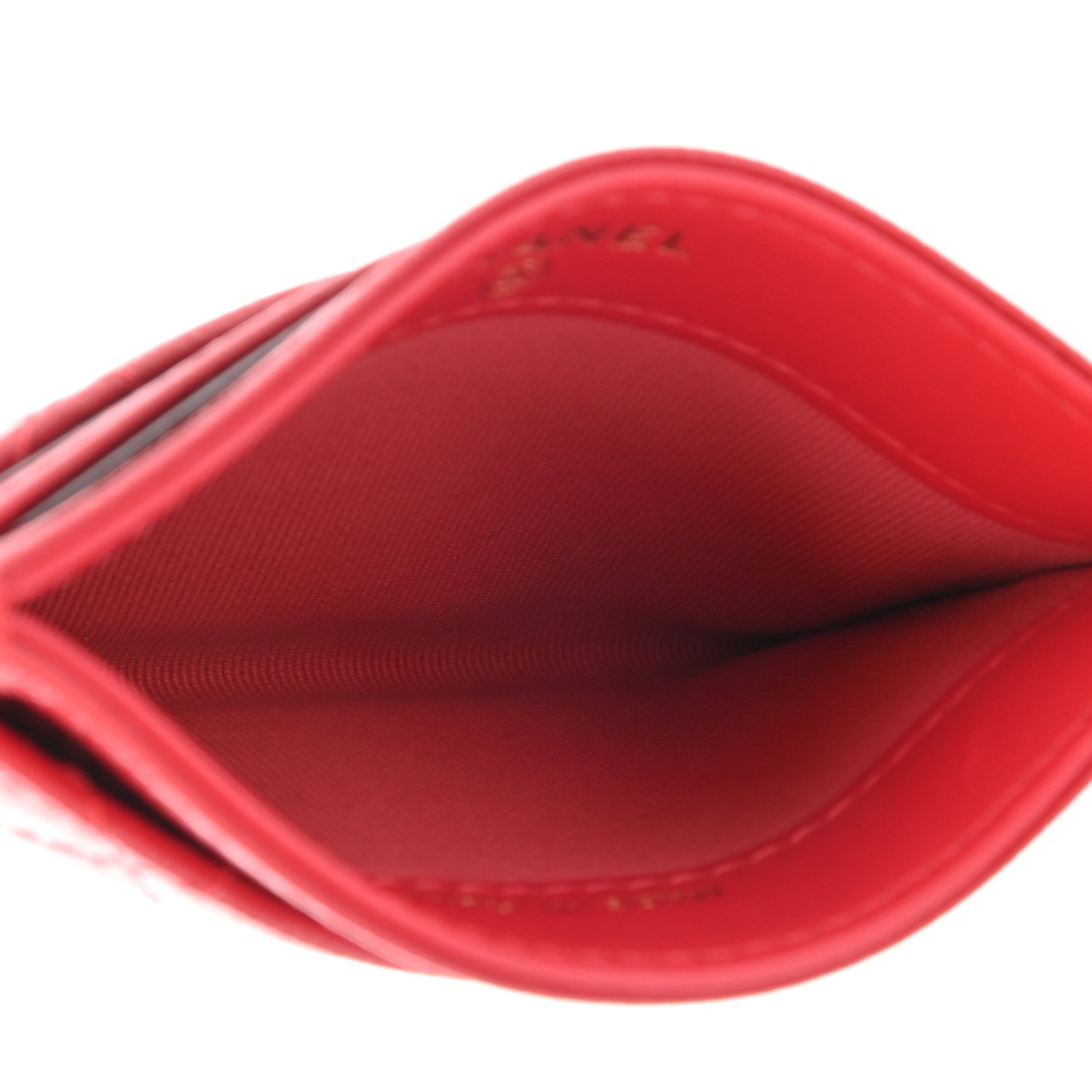 Chanel Caviar Quilted Card Holder Red 5 of 9