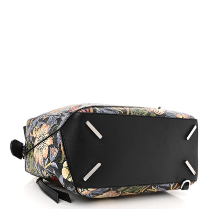 Loewe X WILLIAM MORRIS Calfskin Puzzle Bag Black Multicolor 4 of 9