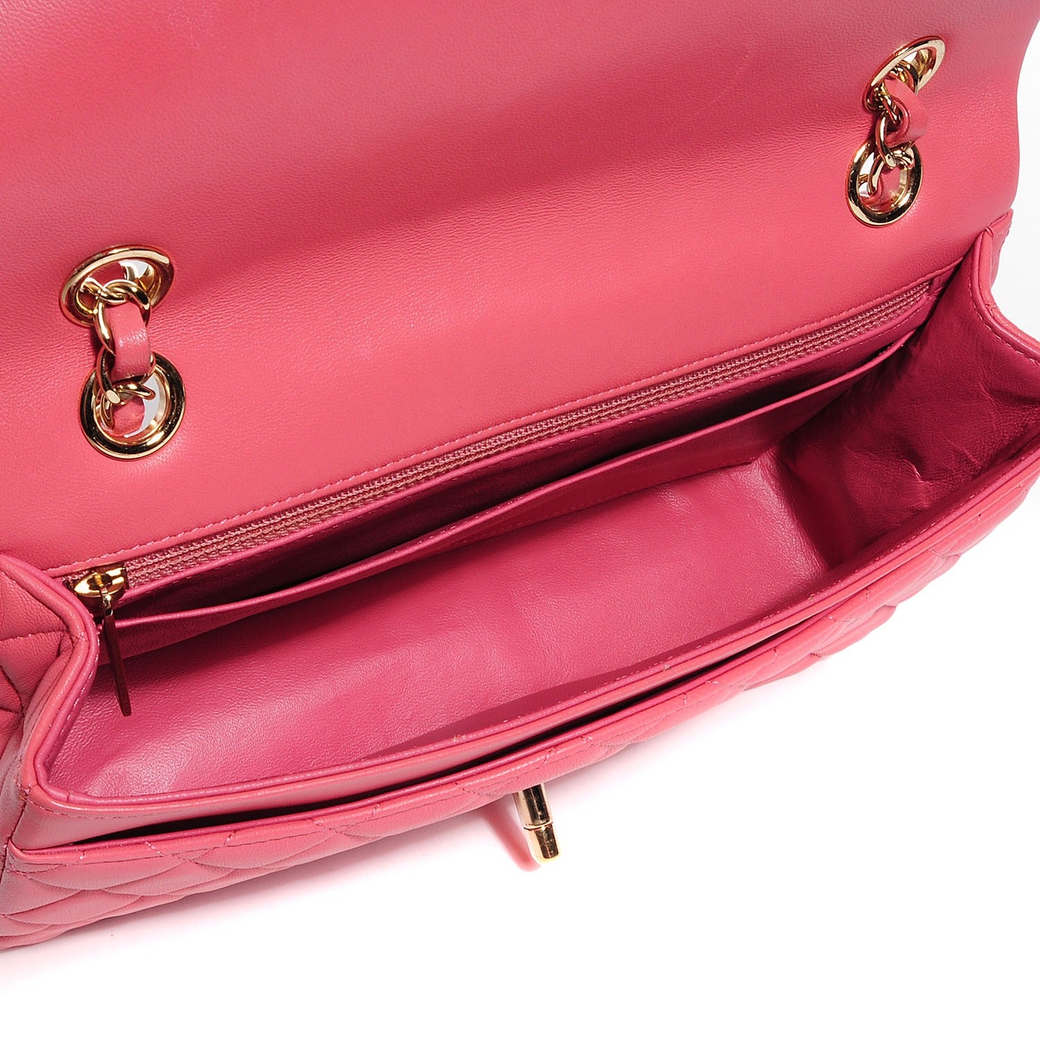 Chanel Lambskin Quilted Valentine Charms Medium Single Flap Pink 5 of 9