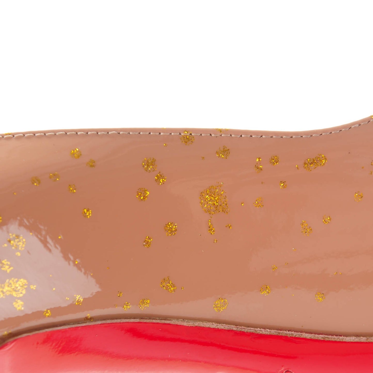 Patent Pollock Pigalle Follies 100 Pumps 38 Nude Gold