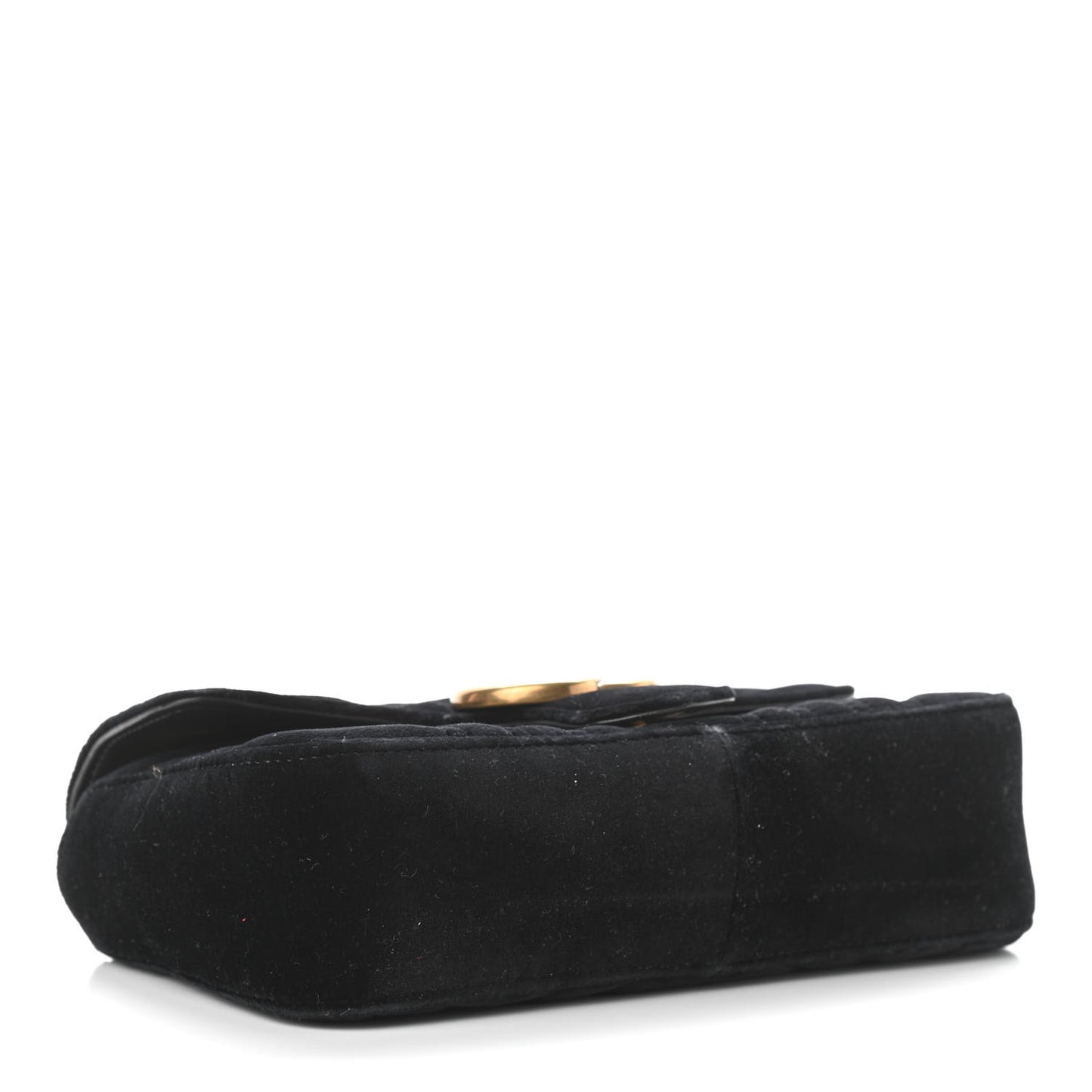 Velvet Matelasse Mini GG Marmont Shoulder Bag Black