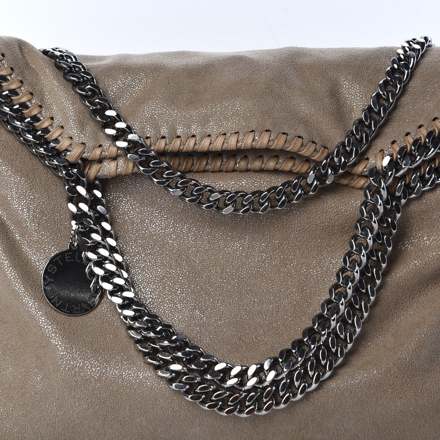 Shaggy Deer Falabella Fold Over Tote Taupe