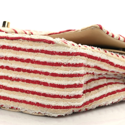 Chanel Jersey Quilted Medium Coco Sailor Flap Red White 9 of 9