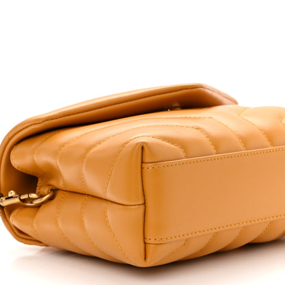 Saint Laurent Calfskin Y Quilted Monogram Toy Loulou Crossbody Bag Cheddar 6 of 7
