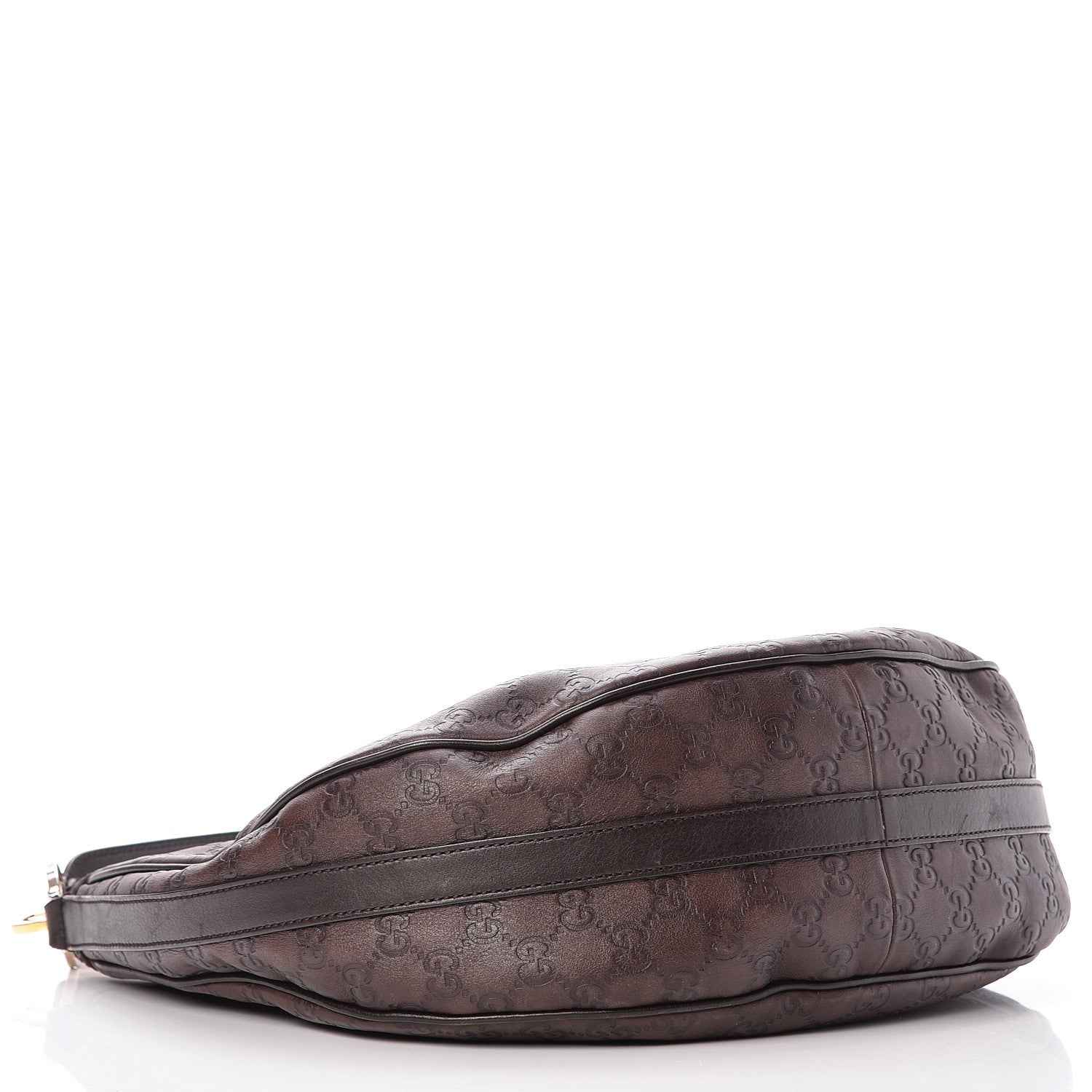 Gucci Guccissima Medium GG Twins Hobo Dark Brown 4 of 8