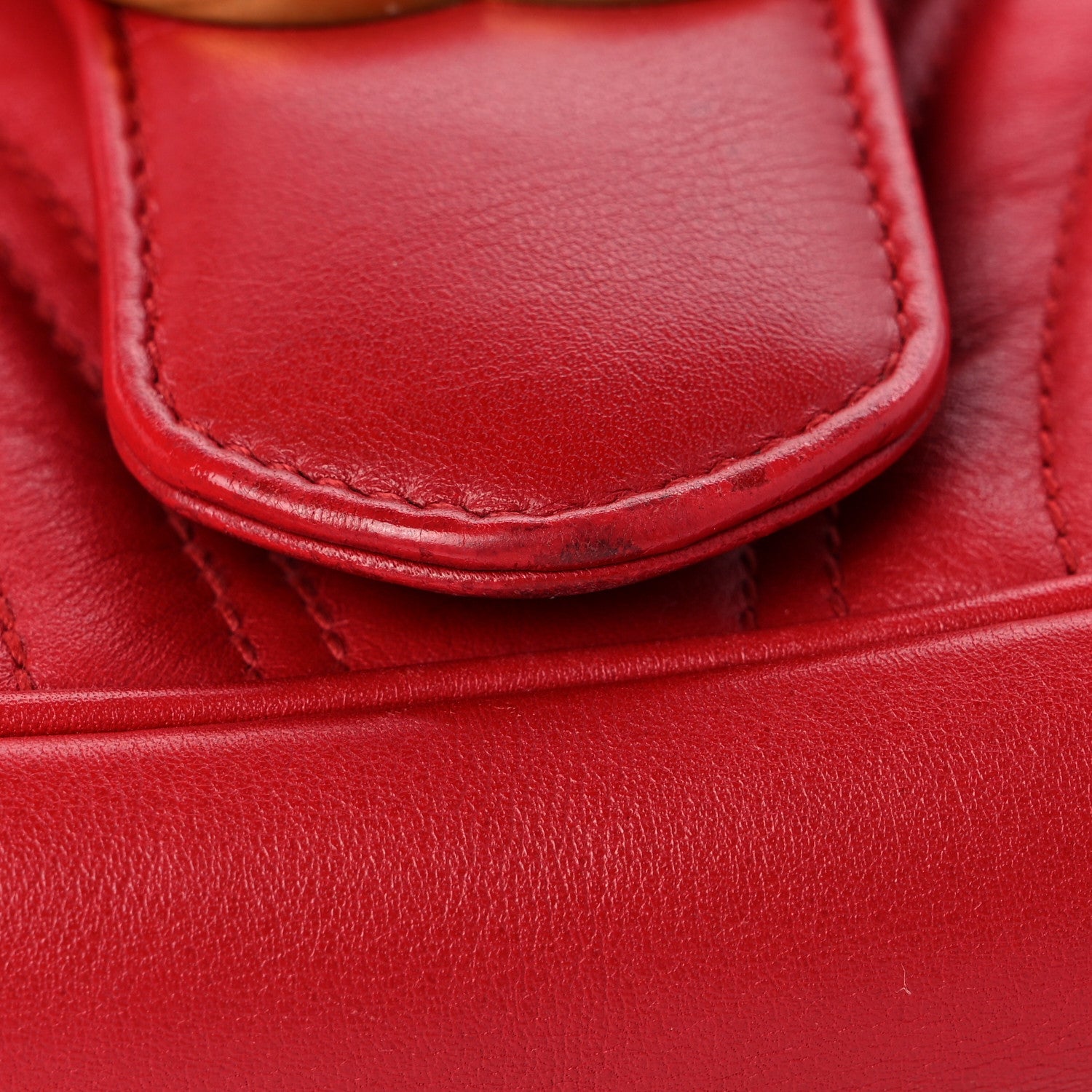 Gucci Calfskin Matelasse Small GG Marmont Shoulder Bag Hibiscus Red 16 of 17