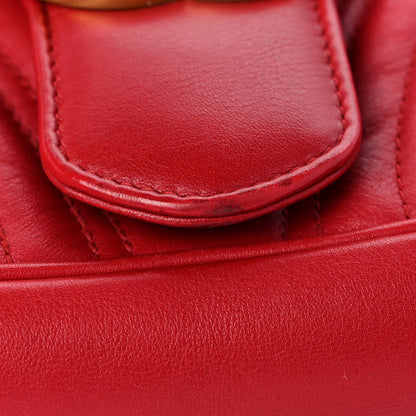 Gucci Calfskin Matelasse Small GG Marmont Shoulder Bag Hibiscus Red 16 of 17