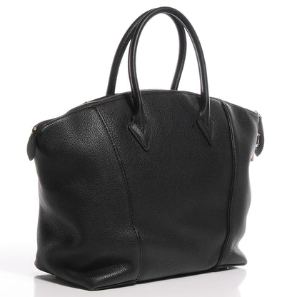 Louis Vuitton Veau Cachemire Soft Lockit MM Black 3 of 9