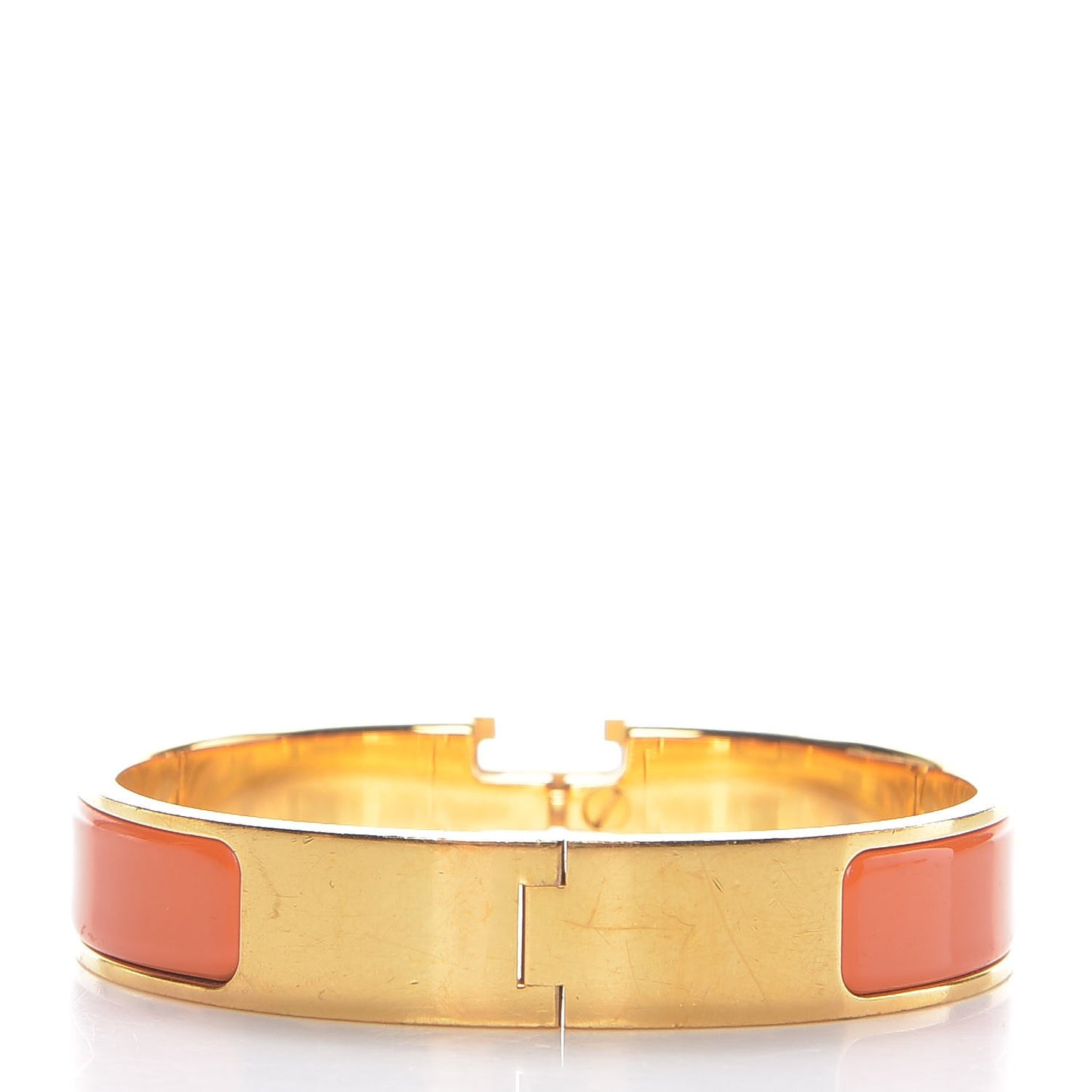 Enamel Narrow Clic Clac H Bracelet PM Orange