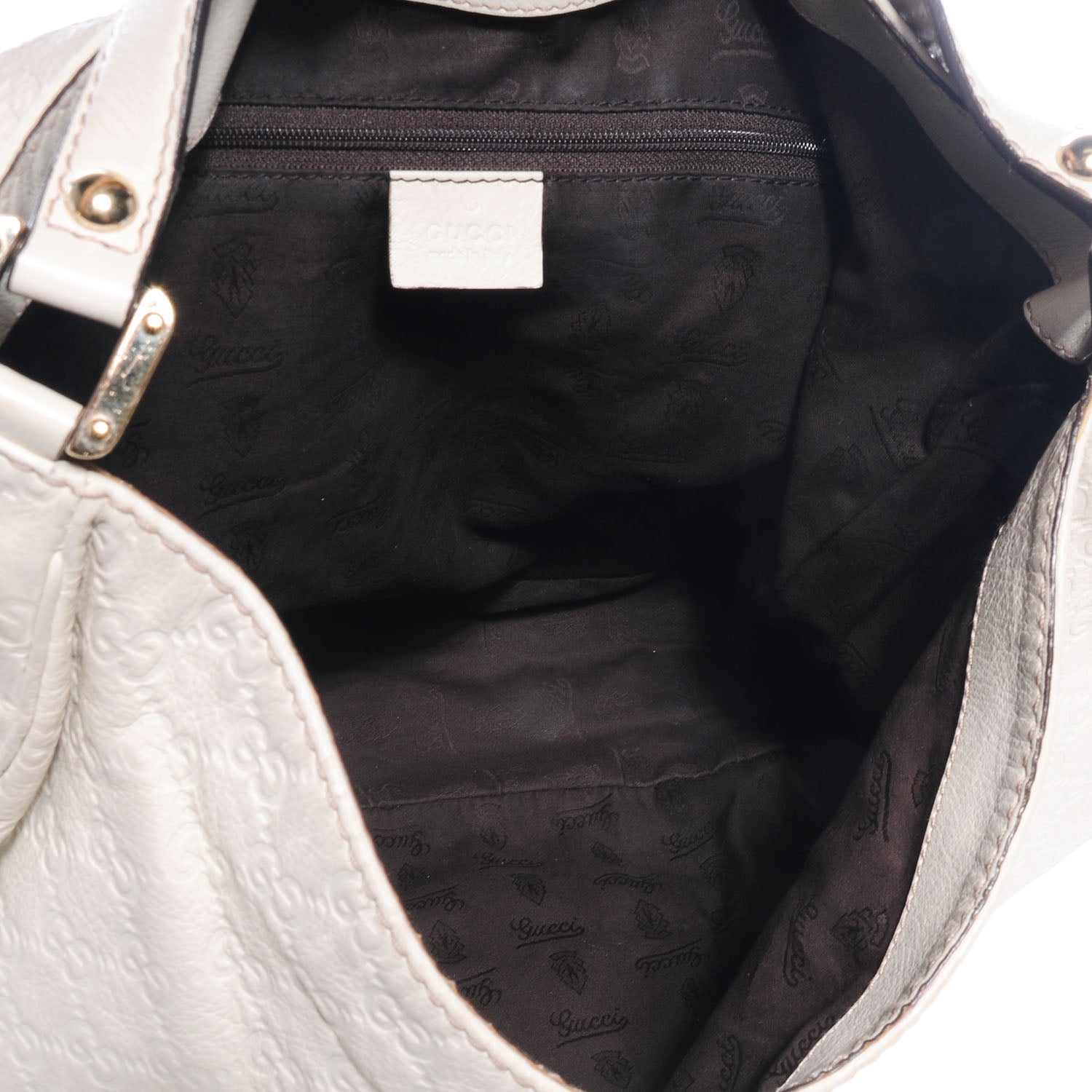 Gucci Guccissima New Ladies Web Large Hobo Off White 5 of 7